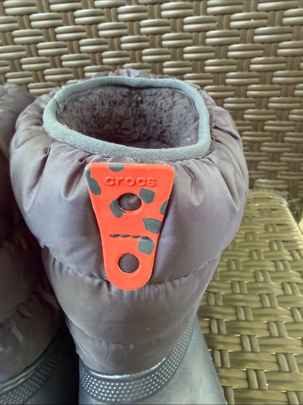 CROCS Kids Classic Neo Puff Boots Navy Size J4